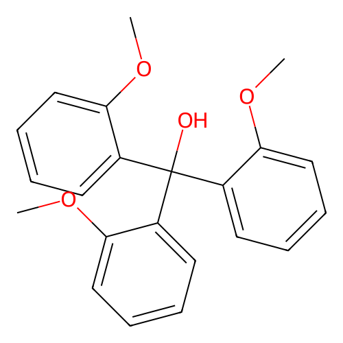 Tris(2-methoxyphenyl)methanol structure