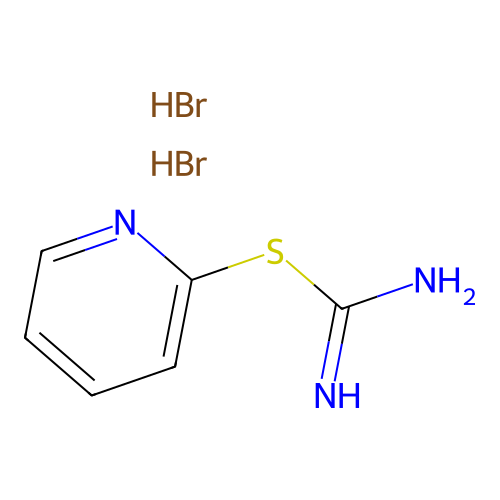 Pseudourea, 2-(2-pyridyl)-2-thio-, dihydrobromide structure
