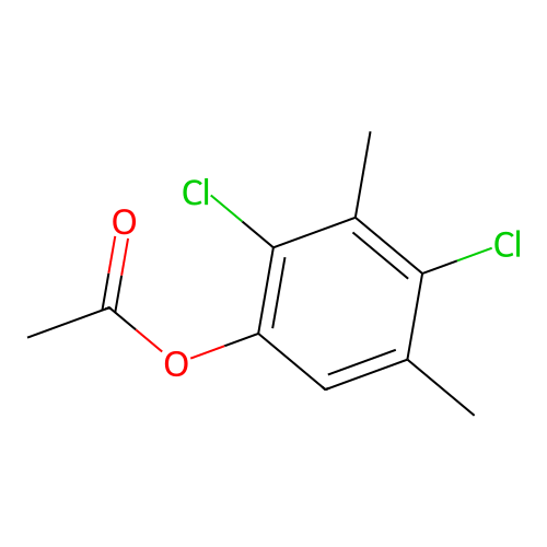 2,4-Dichloro-3,5-dimethylphenyl acetate structure