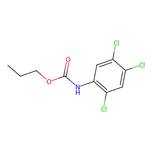 Propyl N-(2,4,5-trichlorophenyl)carbamate structure