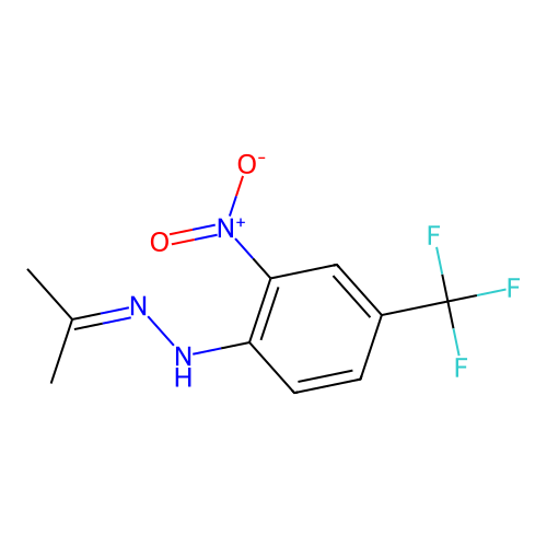 Acetone 2-nitro-4-(trifluoromethyl)phenylhydrazone structure