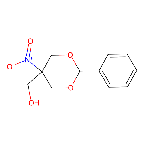 (5-Nitro-2-phenyl-1,3-dioxan-5-yl)methanol structure