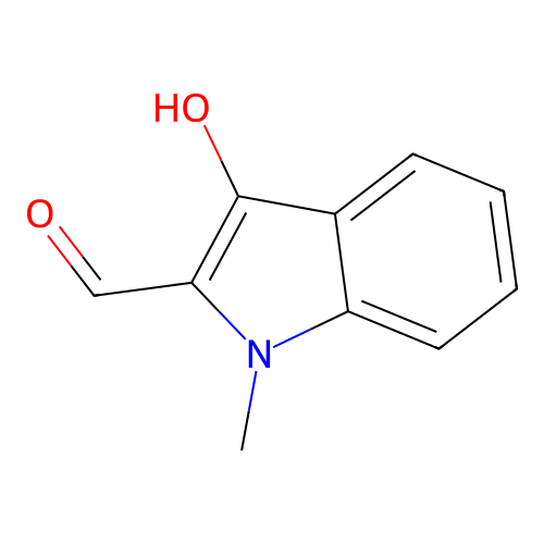 3-hydroxy-1-methyl-1H-indole-2-carbaldehyde structure