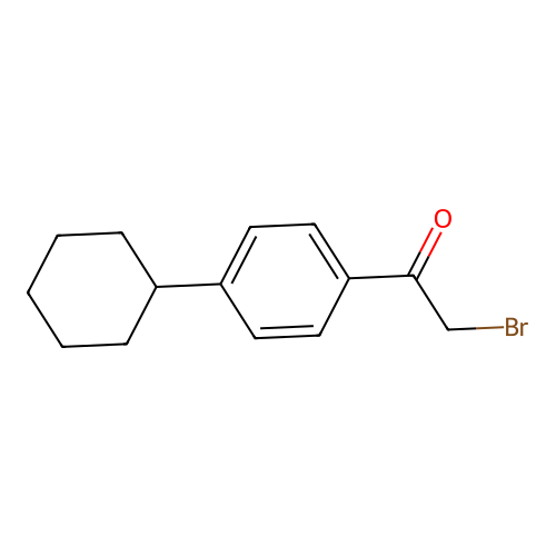 2-Bromo-1-(4-cyclohexylphenyl)ethanone structure