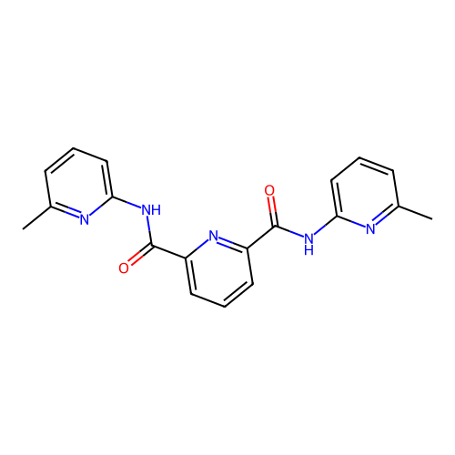 2,6-Pyridinedicarboxamide, N,N'-bis(6-methyl-2-pyridinyl)- structure