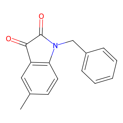 1H-Indole-2,3-dione, 5-methyl-1-(phenylmethyl)- structure