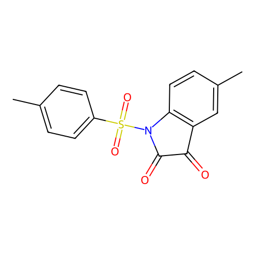 5-methyl-1-[(4-methylphenyl)sulfonyl]-1H-indole-2,3-dione structure