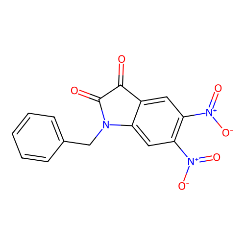 5-Nitro-1-(phenylmethyl)-isatin structure