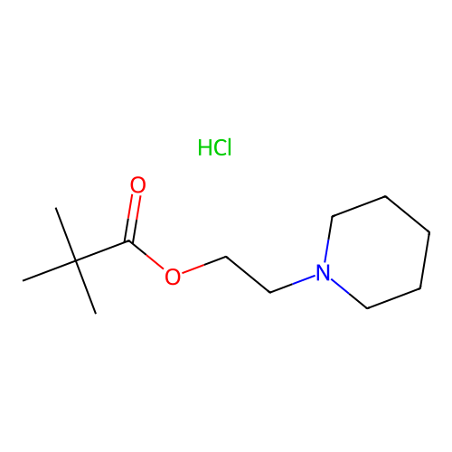 Pivalic acid, 2-piperidinoethyl ester, hydrochloride structure