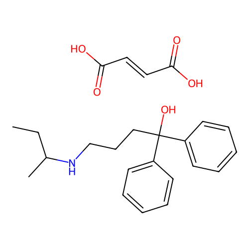 4-Isobutylamino-1,1-diphenyl-1-butanol maleate structure