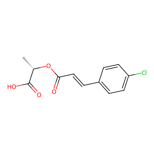 O-(4-chlorocinnamoyl)phenyllactate structure