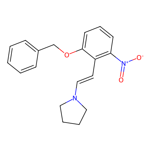 Pyrrolidine, 1-[(1E)-2-[2-nitro-6-(phenylmethoxy)phenyl]ethenyl]- structure
