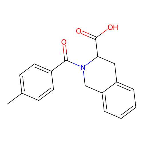 2-(4-Methylbenzoyl)-1,2,3,4-tetrahydroisoquinoline-3-carboxylic acid structure