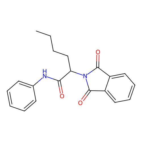 2-(1,3-dioxo-1,3-dihydro-2H-isoindol-2-yl)-N-phenylhexanamide structure