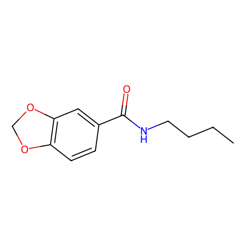 N-butyl-1,3-benzodioxole-5-carboxamide structure