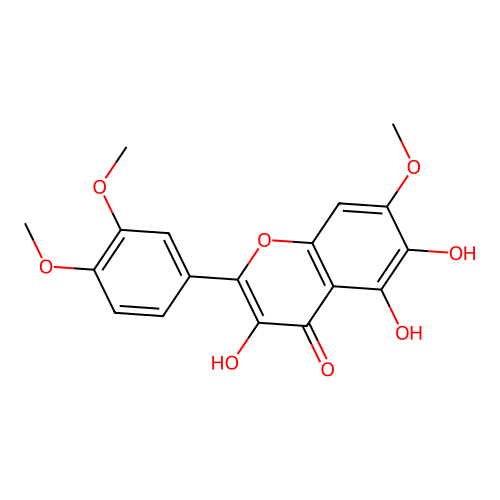 3,5,6-Trihydroxy-3',4',7-trimethoxyflavone structure