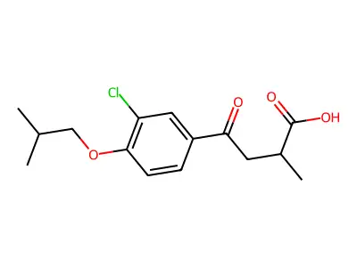4-[3-Chloro-4-(2-methylpropoxy)phenyl]-2-methyl-4-oxobutanoic acid structure