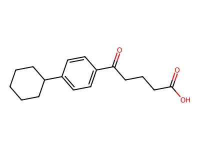4-(对环己基苯甲酰基)丁酸 structure