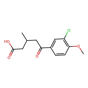 5-(3-Chloro-4-methoxyphenyl)-3-methyl-5-oxopentanoic acid structure