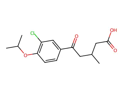 Benzenepentanoic acid, 3-chloro-beta-methyl-4-(1-methylethoxy)-delta-oxo- structure