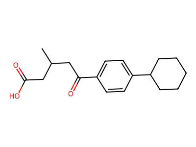5-(4-Cyclohexylphenyl)-3-methyl-5-oxopentanoic acid structure
