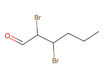 2,3-Dibromohexanal structure