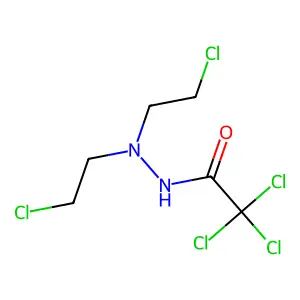 Acetic acid, trichloro-, 2,2-bis(2-chloroethyl)hydrazide structure