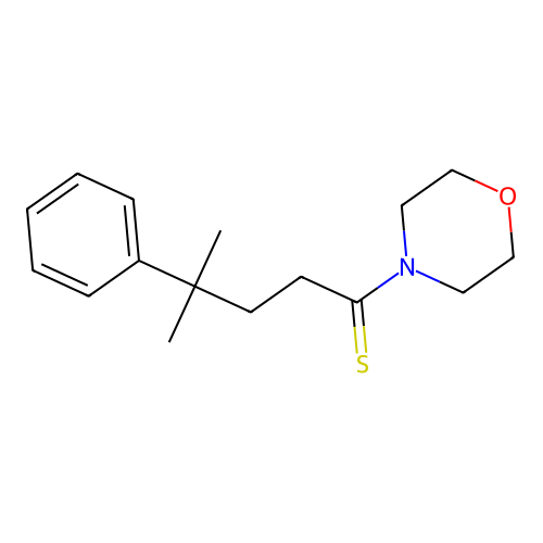4-Methyl-1-morpholin-4-yl-4-phenylpentane-1-thione structure