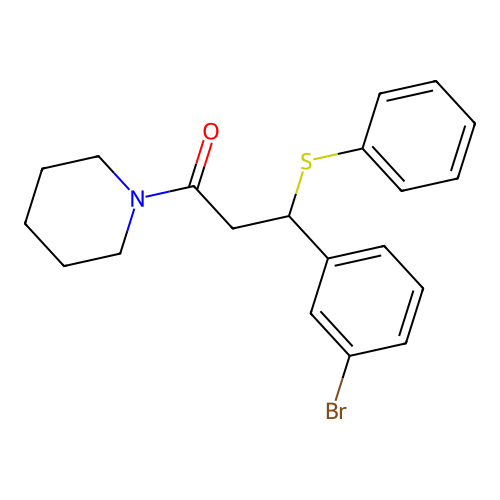 3-(3-Bromophenyl)-3-(phenylsulfanyl)-1-(piperidin-1-yl)propan-1-one structure
