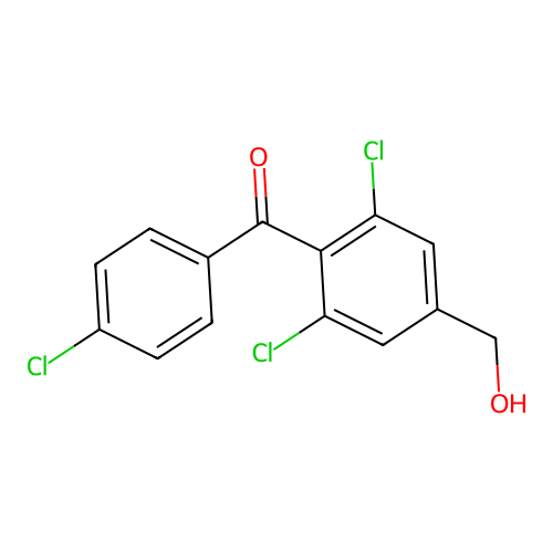 3,5-Dichloro-4-(4-chlorobenzoyl)benzyl alcohol structure
