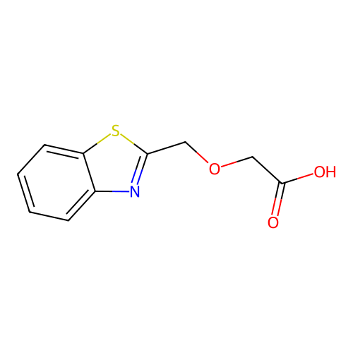 (1,3-Benzothiazol-2-ylmethoxy)acetic acid structure
