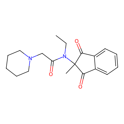 N-(2,3-Dihydro-2-methyl-1,3-dioxo-1H-inden-2-yl)-N-ethyl-1-piperidineacetamide structure