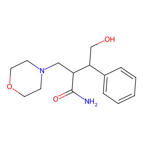 4-Morpholinepropanamide, alpha-(2-hydroxy-1-phenylethyl)- structure