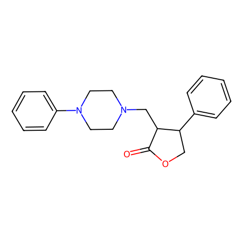 2(3H)-Furanone, dihydro-4-phenyl-3-((4-phenyl-1-piperazinyl)methyl)- structure