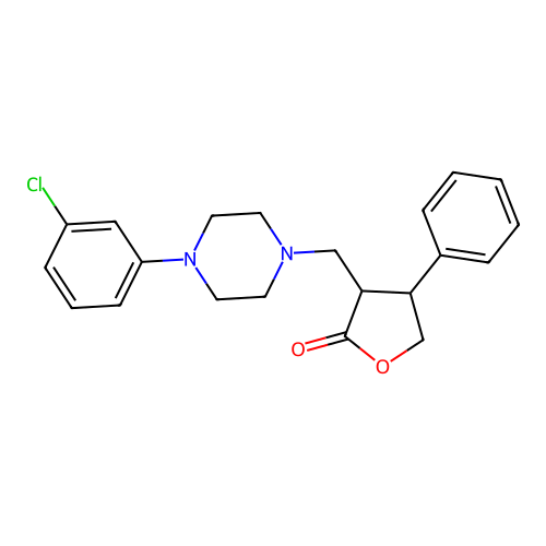 2(3H)-Furanone, dihydro-3-((4-(3-chlorophenyl)-1-piperazinyl)methyl)-4-phenyl- structure