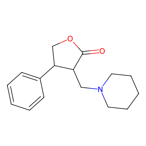 2(3H)-Furanone, dihydro-4-phenyl-3-(1-piperidinylmethyl)- structure