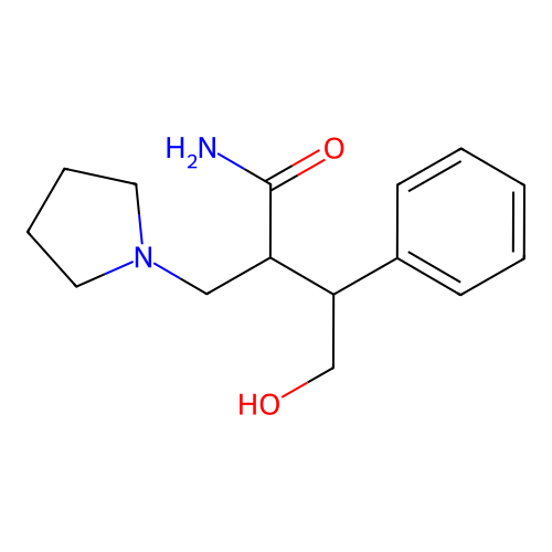 1-Pyrrolidinepropanamide, alpha-(2-hydroxy-1-phenylethyl)- structure