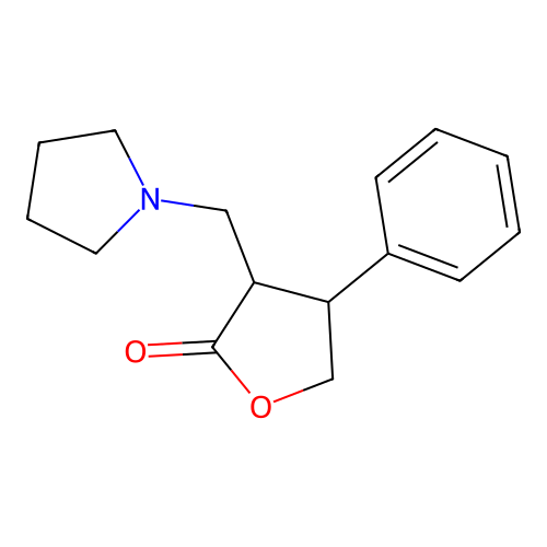 2(3H)-Furanone, dihydro-4-phenyl-3-(1-pyrrolidinylmethyl)- structure