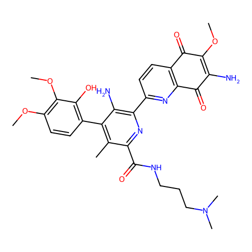 Streptonigrin analog structure