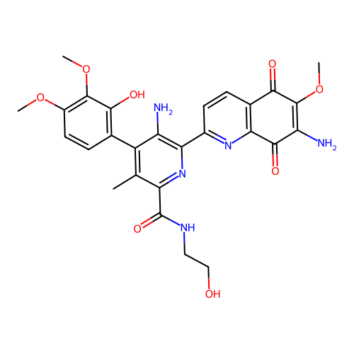 Streptonigrin carboxamidoethanol structure
