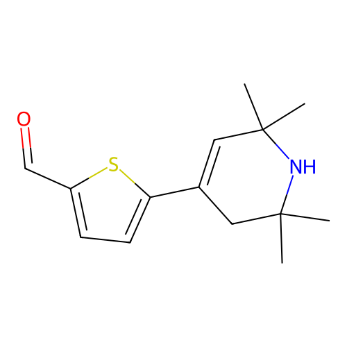 5-(2,2,6,6-Tetramethyl-1,2,3,6-tetrahydro-pyridin-4-yl)-thiophene-2-carbaldehyde structure