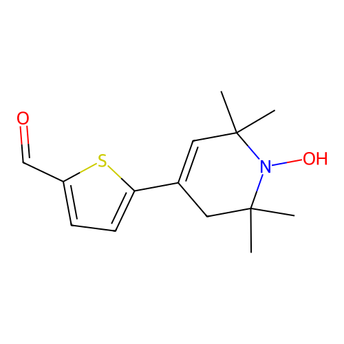 5-(1-hydroxy-2,2,6,6-tetramethyl-3H-pyridin-4-yl)thiophene-2-carbaldehyde structure