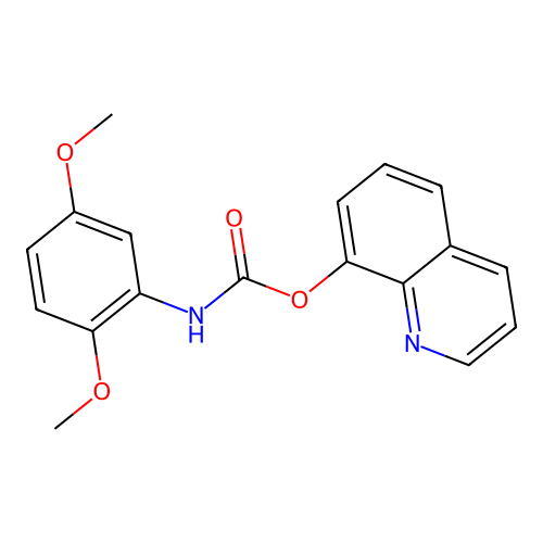 8-Quinolyl N-(2,5-dimethoxyphenyl)carbamate structure