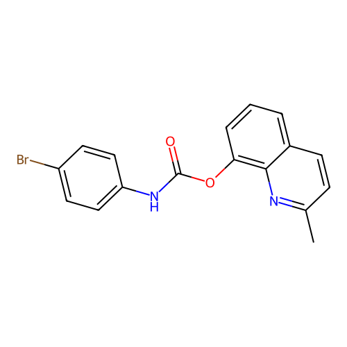 2-Methyl-8-quinolyl N-(4-bromophenyl)carbamate structure