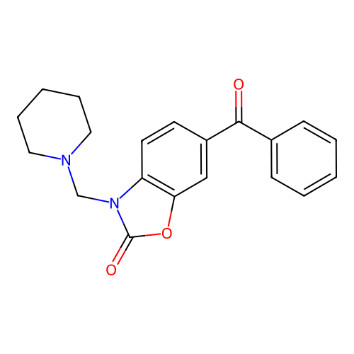 2(3H)-Benzoxazolone, 6-benzoyl-3-(1-piperidinylmethyl)- structure
