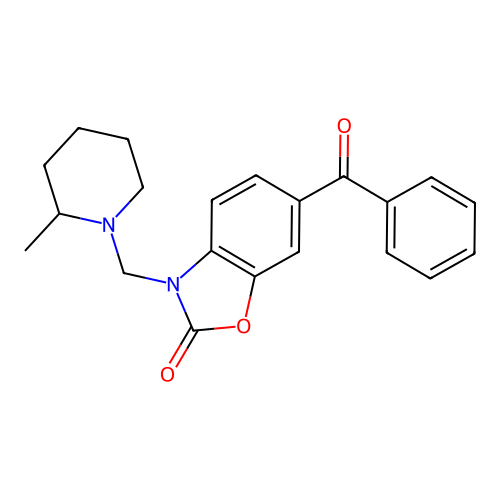 2(3H)-Benzoxazolone, 6-benzoyl-3-((2-methyl-1-piperidinyl)methyl)- structure