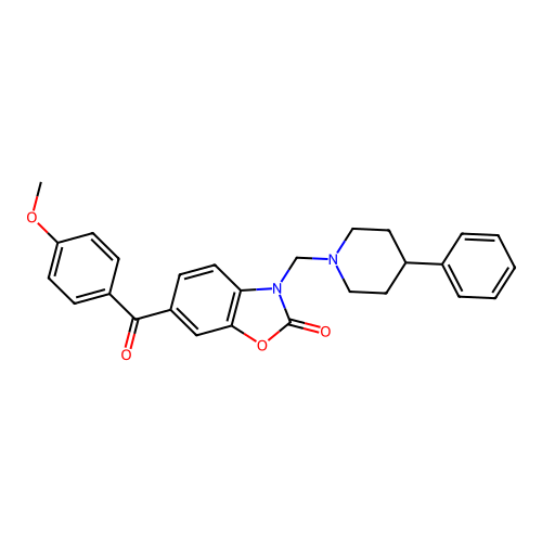 2(3H)-Benzoxazolone, 6-(4-methoxybenzoyl)-3-((4-phenyl-1-piperidinyl)methyl)- structure
