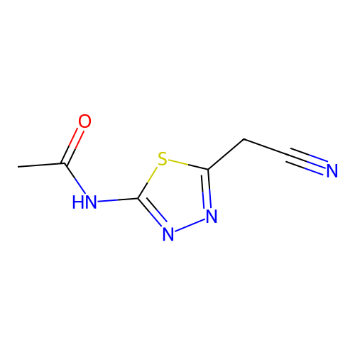 Acetamide, N-(5-cyanomethyl-1,3,4-thiadiazol-2-yl)- structure