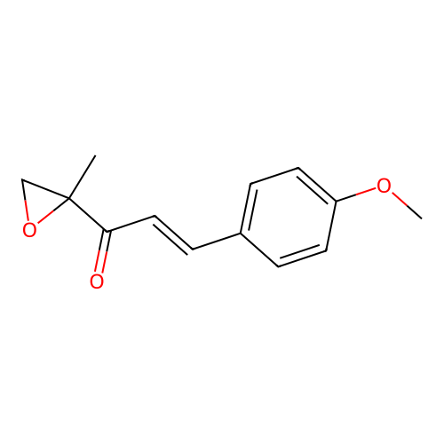 (E)-3-(4-methoxyphenyl)-1-(2-methyloxiran-2-yl)prop-2-en-1-one structure