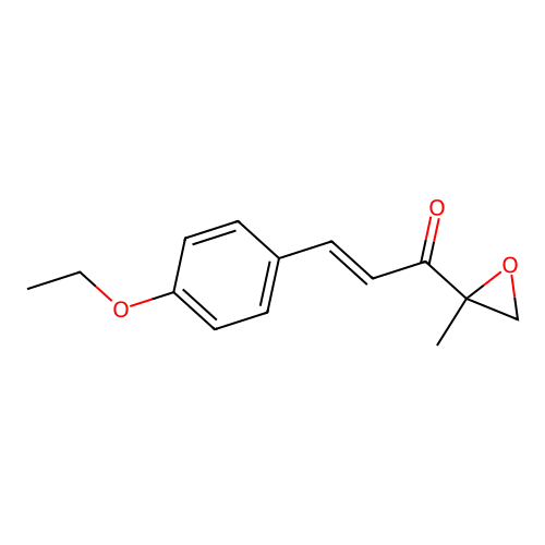 (E)-3-(4-ethoxyphenyl)-1-(2-methyloxiran-2-yl)prop-2-en-1-one structure